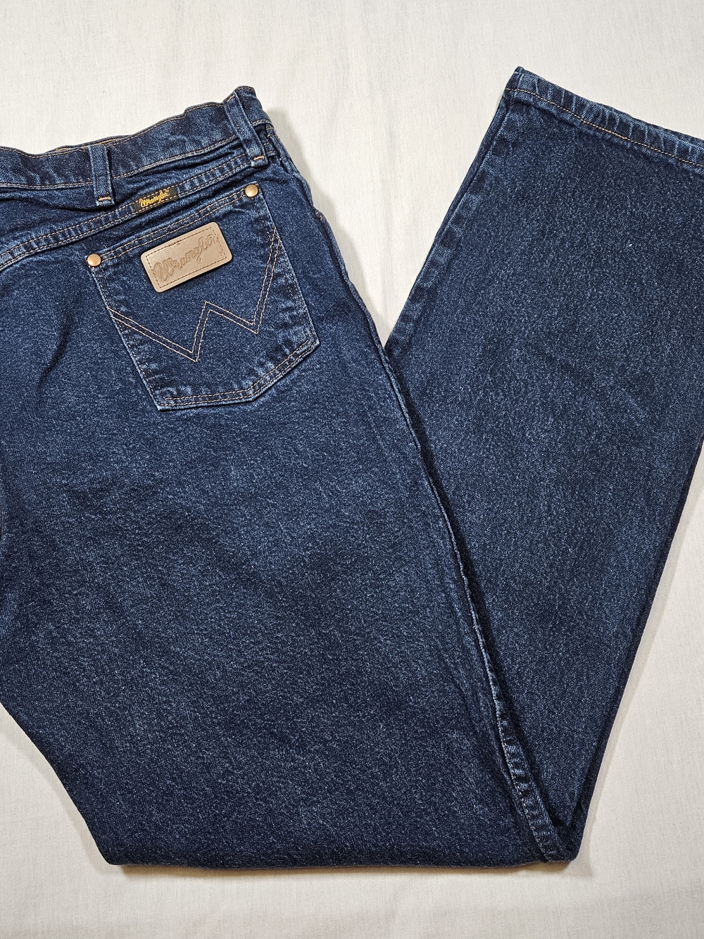 Wrangler Men's Cowboy Cut Stretch Jeans W40 L34 Dark Wash Bootcut Denim 947STR